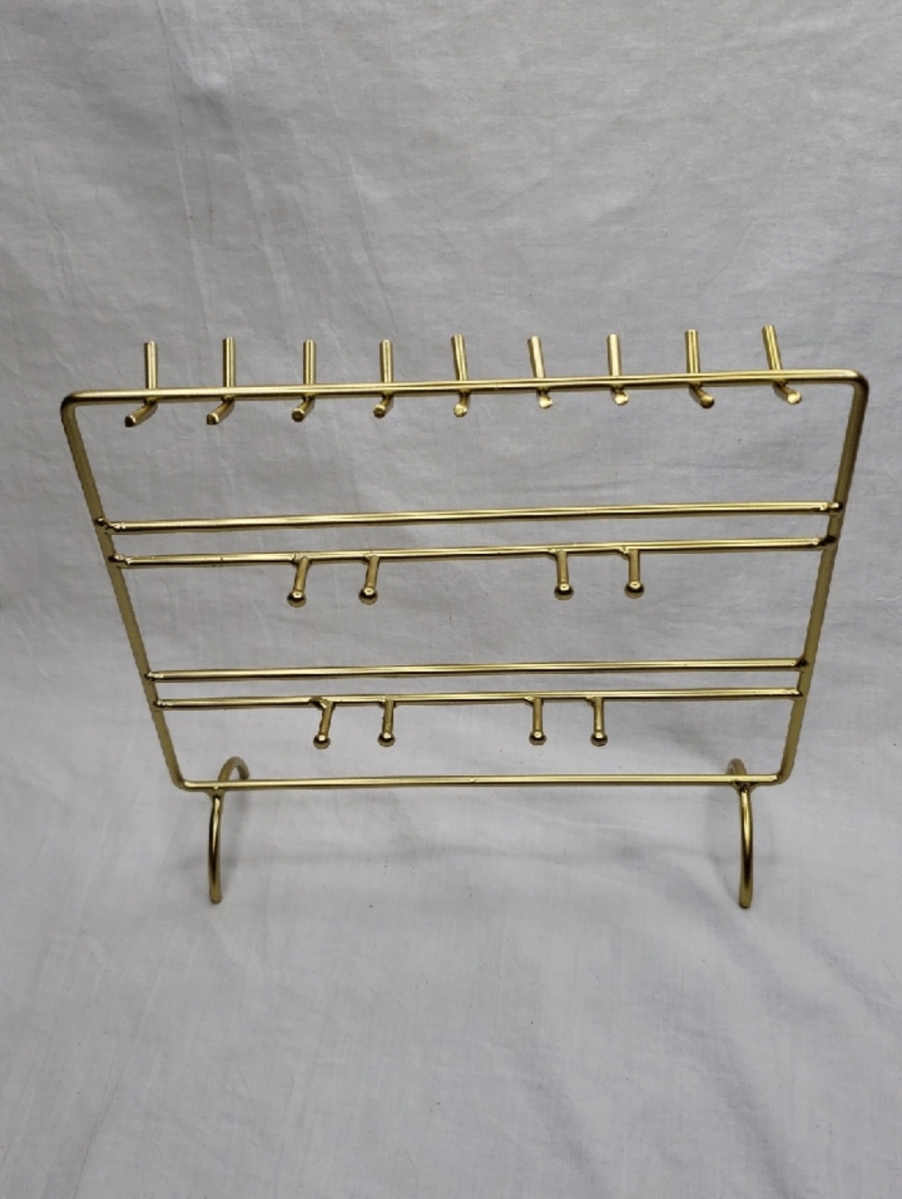 Gold Metal Table Top Jewelry Stand Organizer